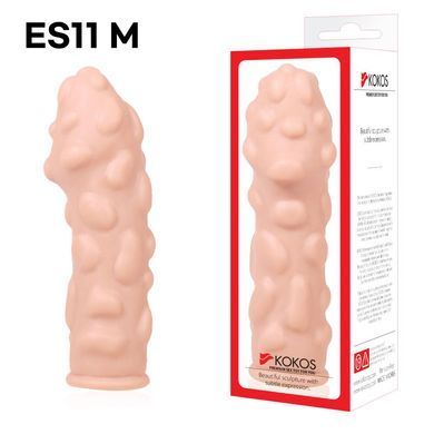 Насадка на член Kokos Extreme Sleeve ES.11 размер M, утолщающая, стимулирующий рельеф