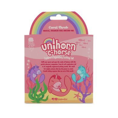 Вібратор-єдиноріжка Unihorn &ndash; C Horse &ndash; Coral Throb, вагінально-кліторальна стимуляція, 2 мотори по 10 режимів