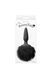 Анальна пробка з м'яким пухнастим хвостом кролика BUNNY TAILS MINI BLACK BLACK FUR