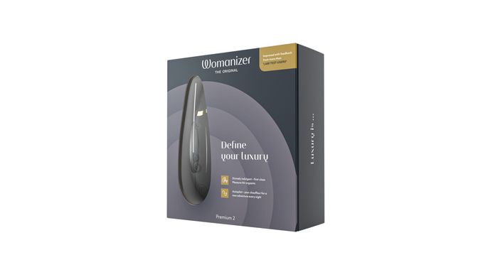 Вакуумний кліторальний стимулятор Womanizer Premium 2 - Black, функції Autopilot та Smart Silence