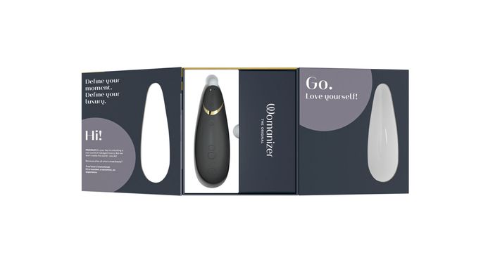 Вакуумный клиторальный стимулятор Womanizer Premium 2 - Black, функции Autopilot и Smart Silence