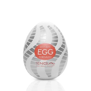 Мастурбатор-яйцо Tenga Egg Tornado со спирально-геометрическим рельефом