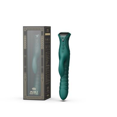 Пульсатор-кролик с вибрацией Zalo Mose 2 Turquoise Green