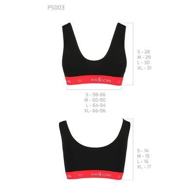 Спортивный топ на широких бретелях Passion PS003 TOP M, black