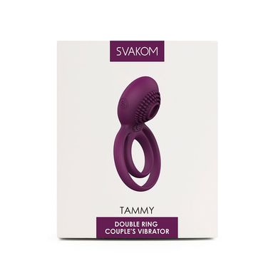 Подвійне ерекційне кільце з вібрацією Svakom Tammy Violet