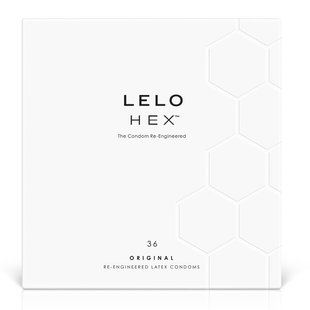 Презервативи LELO HEX Condoms Original 36 Pack, тонкі та суперміцні