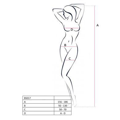 Бодистокинг Passion BS017 white, комбинезон, имитация чулок и пояса