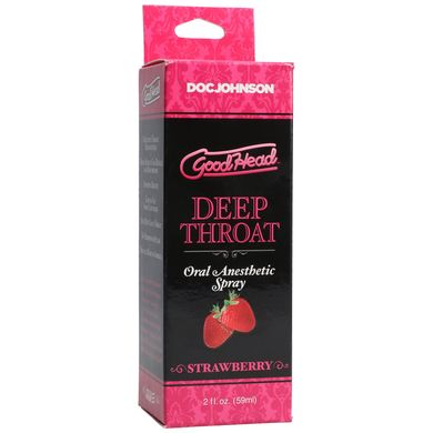 Спрей для мінету Doc Johnson GoodHead DeepThroat Spray - Sweet Strawberry 59 мл для глибокого мінету