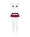 Эротический костюм школьницы с мини-юбкой Obsessive Schooly 5pcs costume S/M, бело-красный
