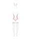 Еротичний костюм зайчика Obsessive Bunny suit 4 pcs costume pink S/M, рожевий, топ з підв&rsquo;язками