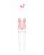 Еротичний костюм зайчика Obsessive Bunny suit 4 pcs costume pink S/M, рожевий, топ з підв&rsquo;язками