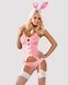 Еротичний костюм зайчика Obsessive Bunny suit 4 pcs costume pink S/M, рожевий, топ з підв&rsquo;язками