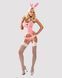 Еротичний костюм зайчика Obsessive Bunny suit 4 pcs costume pink S/M, рожевий, топ з підв&rsquo;язками