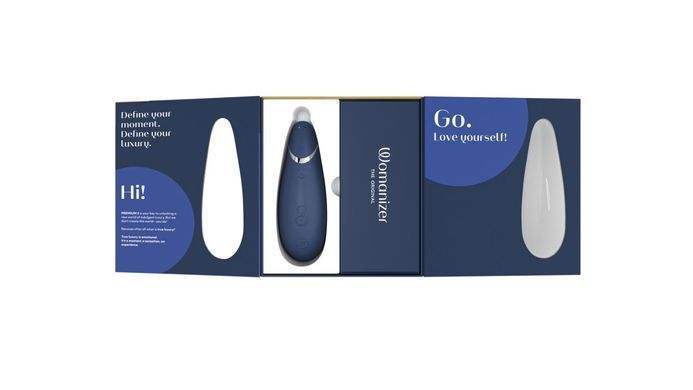 Вакуумний кліторальний стимулятор Womanizer Premium 2 - Blueberry, функції Autopilot та Smart Silence