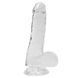 Прозрачный фаллоимитатор Alive Jelly Dildo Pepito, ТПЕ, присоска, диаметр 3,5см, длина 15,5см