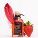 Набор для массажа Orgie &ndash; Sexy Therapy Strawberry (100 мл), съедобное разогревающее масло + перышко