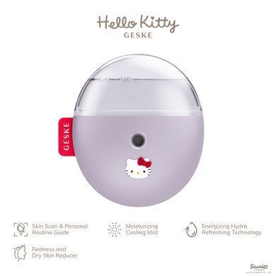 Електронний освіжувач для зволоження обличчя GESKE Facial Hydration Refresher 4в1 by Hello Kitty purple