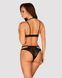 Еротичний комплект під латекс зі стрепами Obsessive Bagirela 2-pcs set S/M, чорний, під леопард, бюс