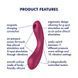 Вакуумний стимулятор з вібрацією Satisfyer Curvy Trinity 1 Red, іграшка 3в1