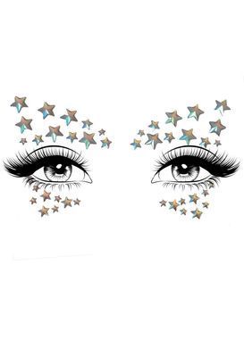 Прикраса-зірочки для тіла Leg Avenue Celeste face jewels sticker, наліпки, світяться у темряві