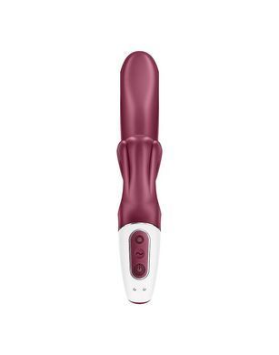 Вібратор-кролик Satisfyer Love Me Red, гнучкий, відросток з потрійним кінчиком