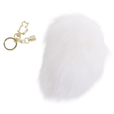 Металева анальна пробка &mdash; кролячий хвіст LOCKINK SEVANDA White Bunny-Tail Anal Pear-shape Plug