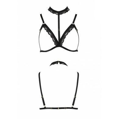 Бюстгальтер-стрепы с чокером Passion Exclusive SHELLY BRA XXL/XXXL, black