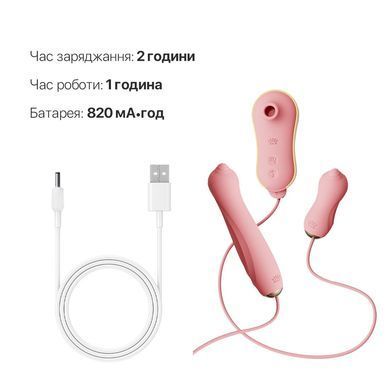 Набор 3в1 Zalo &ndash; UNICORN Set Pink, виброяйцо, пульсатор, вакуумный стимулятор