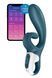 Смарт вібратор-кролик Satisfyer Hug Me Bluegrey, 2 мотори, діаметр 4,2см, широка кліторальна частина