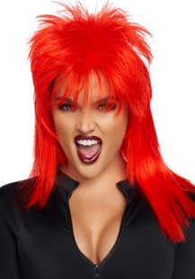 Парик рок-звезды Leg Avenue Unisex rockstar wig Red, унисекс, 53 см