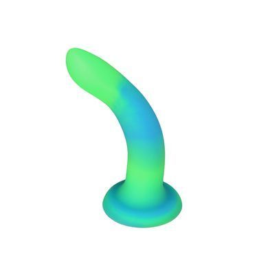 Фалоімітатор, що світиться в темряві, ADDICTION Rave 8&Prime;, Glow in the Dark Dildo Blue Green, 20,3 см