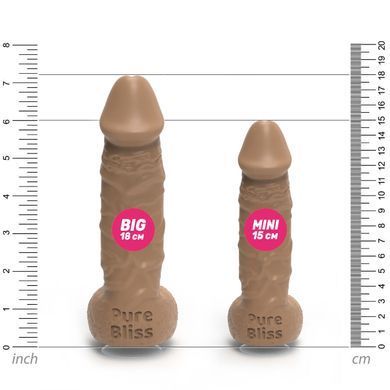 Мило у формі пеніса Pure Bliss MINI Brown, крафтове мило-член, натуральне