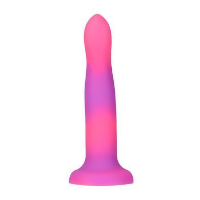 Фалоімітатор, що світиться в темряві, ADDICTION Rave 8&Prime;, Glow in the Dark Dildo Pink Purple, 20,3 см