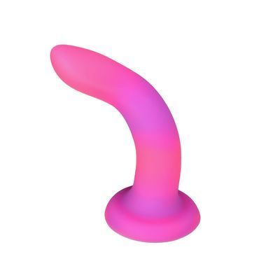 Фалоімітатор, що світиться в темряві, ADDICTION Rave 8&Prime;, Glow in the Dark Dildo Pink Purple, 20,3 см