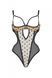 Еротичне боді Passion MARINA BODY, XXL/XXXL, beige, з відкритими чашками