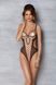 Еротичне боді Passion MARINA BODY, XXL/XXXL, beige, з відкритими чашками