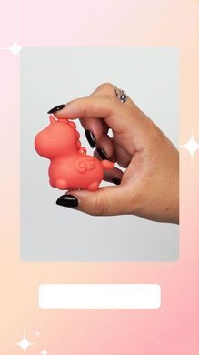 Вібратор-мінієдиноріжка Unihorn Mini &ndash; Peachy Pony, брелок з вібрацією, 10 режимів