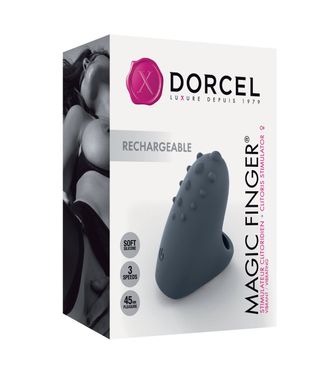 Вибратор на палец Dorcel MAGIC FINGER Black перезаряжаемый, 3 режима работы