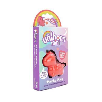 Вібратор-мінієдиноріжка Unihorn Mini &ndash; Peachy Pony, брелок з вібрацією, 10 режимів