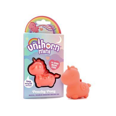 Вібратор-мінієдиноріжка Unihorn Mini &ndash; Peachy Pony, брелок з вібрацією, 10 режимів
