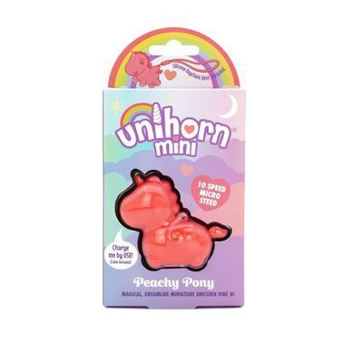 Вібратор-мінієдиноріжка Unihorn Mini &ndash; Peachy Pony, брелок з вібрацією, 10 режимів