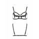 Бюстгальтер-стрепы с кружевом Passion Exclusive SOLON BRA XXL/XXXL, black, трусики в комплекте