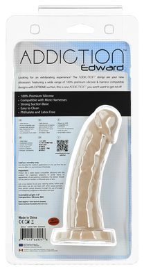 Изогнутый фаллоимитатор на присоске ADDICTION &mdash; Edward 6&Prime; Curved Dong, вибропуля в подарок