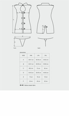 Эротический костюм стюардессы Obsessive Stewardess 3 pcs grey L/XL, серый, платье, стринги, пилотка