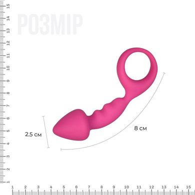 Анальна пробка Adrien Lastic Budy Pink із стимулюючою ніжкою, макс. діаметр 2,5 см