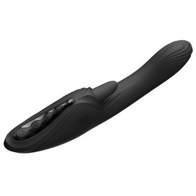 Смарт-вібратор Zalo Ares Obsidian Black, підігрів, 3 мотори, язичок для клітора, стимуляція точки G