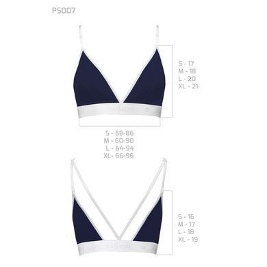 Спортивный топ с двойными бретелями Passion PS007 TOP S, navy blue