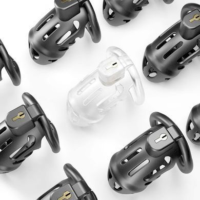 Клетка для пениса LOCKINK SEVANDA Naja-Cobra Chastity Cage Satin Black, 3 кольца разных размеров