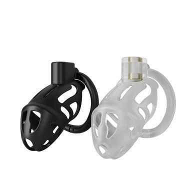 Клетка для пениса LOCKINK SEVANDA Naja-Cobra Chastity Cage Satin Black, 3 кольца разных размеров