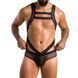 Чоловіче еротичне сітчасте боді Passion 045 VICTOR XXL/XXXL Black, екошкіра, сітка